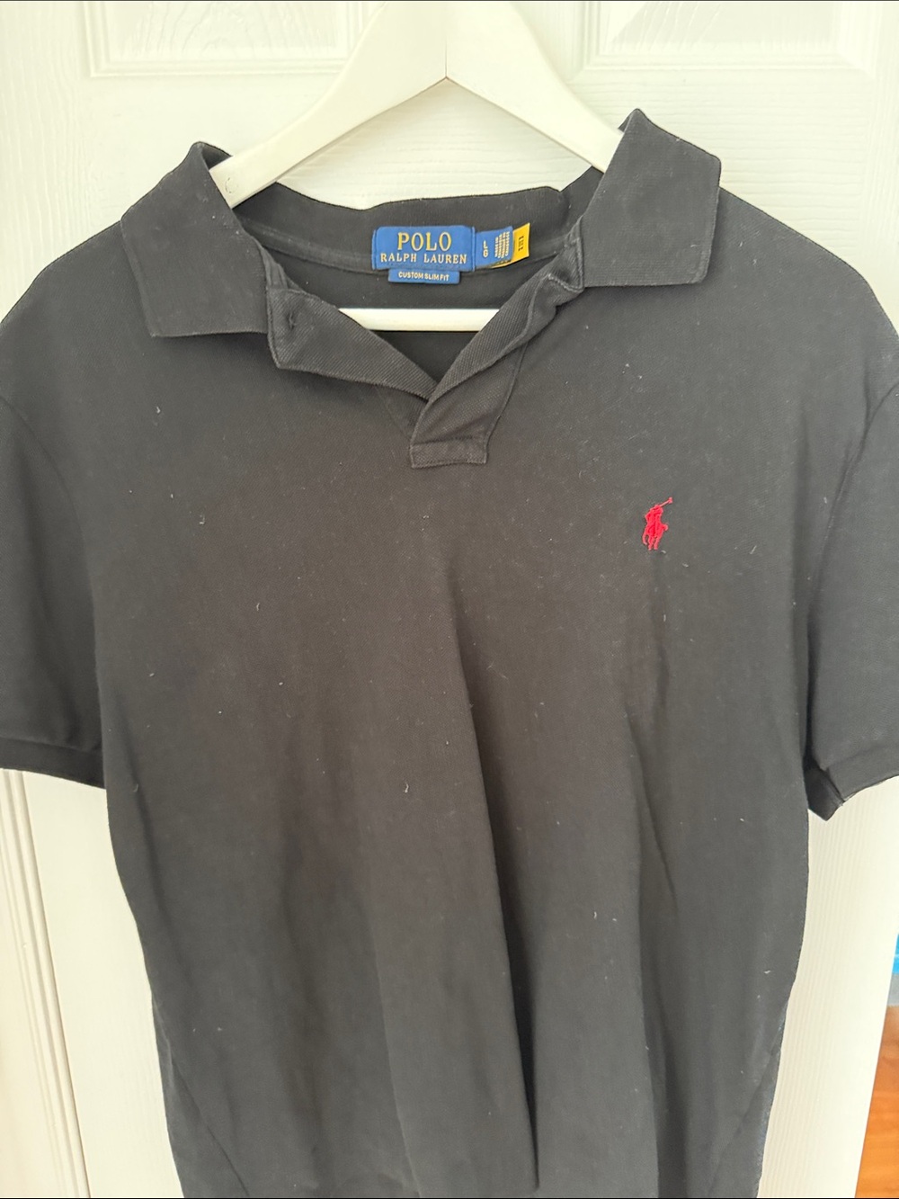 Polo by Ralph Lauren Black Short-Sleeve Polo with Red Pony
